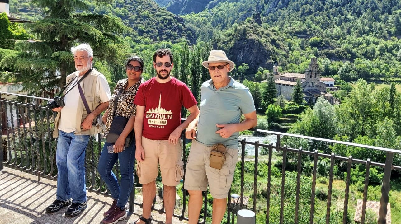 El grup de periodistes avui a Gerri de la Sal